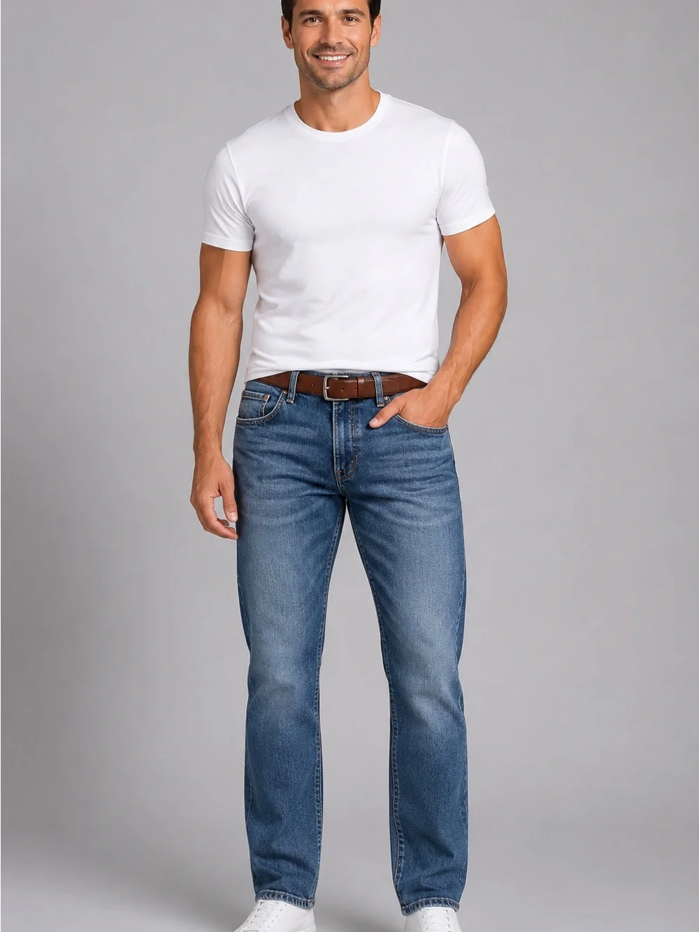 Levi’s Signature Straight Jeans Men’s 36x32 Medium Wash Stretch Denim Classic